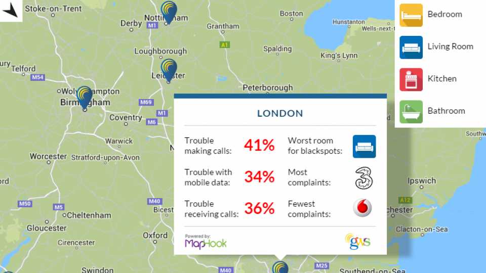 EE &amp; Three worst networks for home mobile phone blackspots